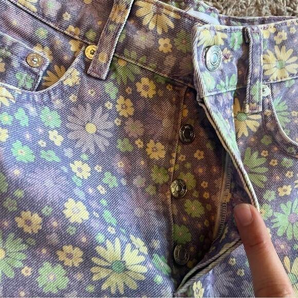 Zara high waist floral denim jean shorts - Picture 7 of 8